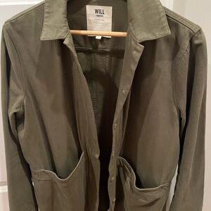 Sezane Khaki Military Field Jacket
